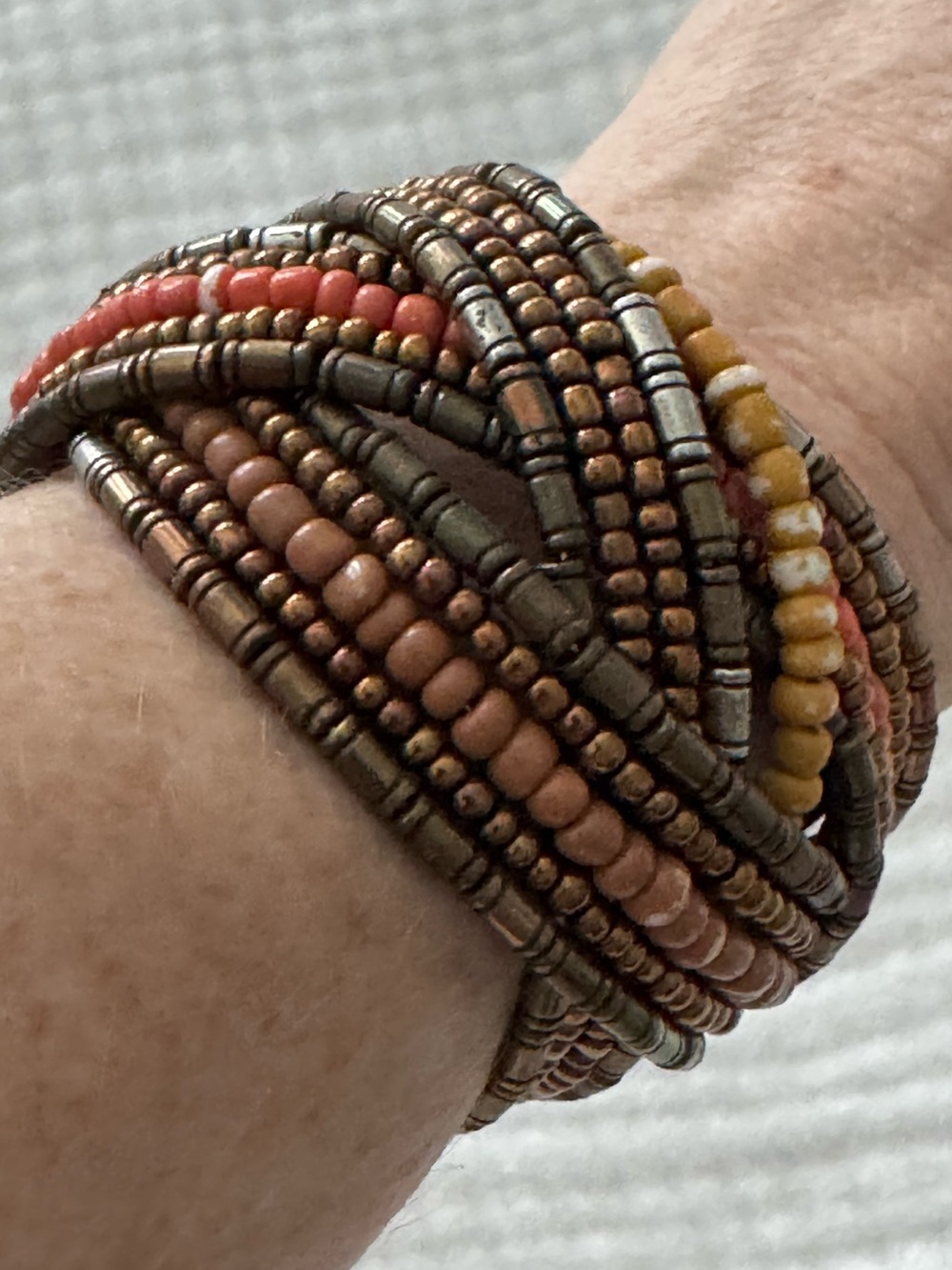Beaded Bracelet with Earthtones